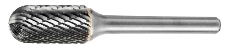 KCT Tungsten Carbide Rotary Burrs - Cylinder with Radius End - SC