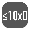 ≤10xD